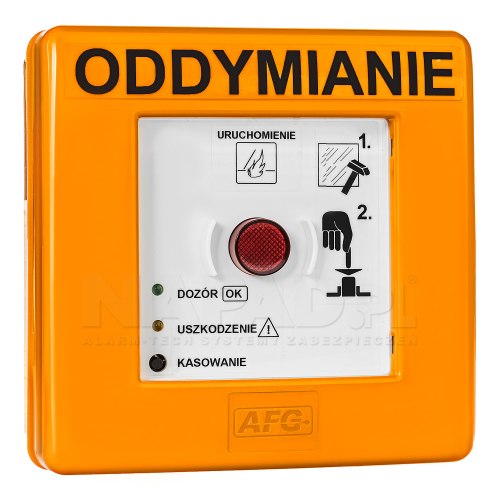 Przycisk sterujący oddymianiem na klatce schodowej